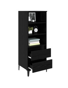 Credenza Rovere Nero 40 x 36 x 110 cm Legno ingegnerizzato 2