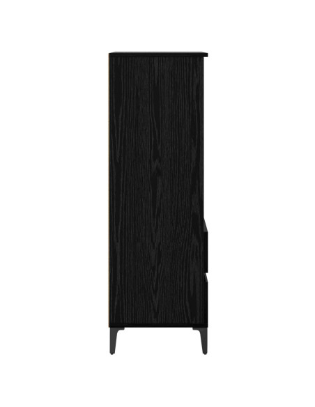 Credenza Rovere Nero 40 x 36 x 110 cm Legno ingegnerizzato