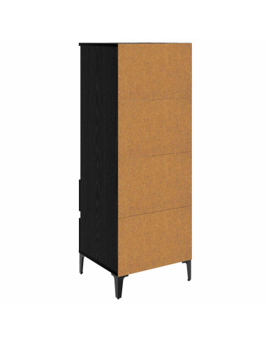Credenza Rovere Nero 40 x 36 x 110 cm Legno ingegnerizzato