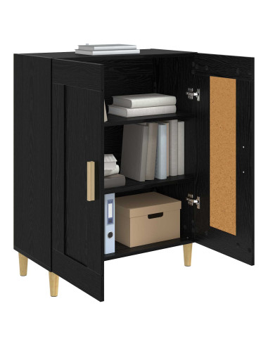 Credenza Rovere Nero 69,5 x 34 x 90 cm Legno ingegnerizzato