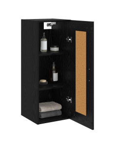 Armadietto a muro Rovere Nero 34,5 x 34 x 90 cm 2