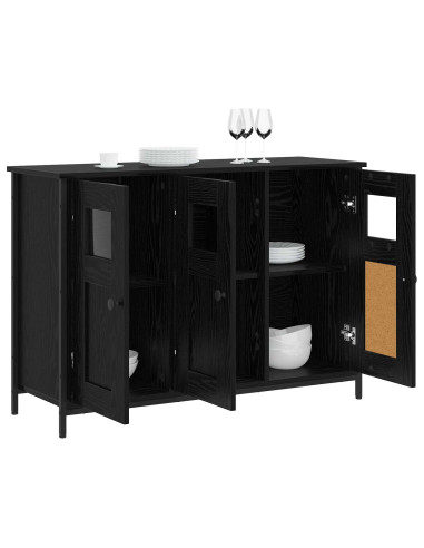 Credenza Rovere Nero 100 x 35 x 70 cm Legno ingegnerizzato