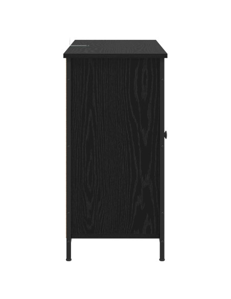 Credenza Rovere Nero 100 x 35 x 70 cm Legno ingegnerizzato