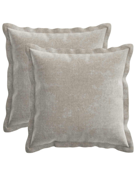Federa 2 pcs HOUTEN Grigio Chiaro 45 x 45 cm Tessuto Chenille