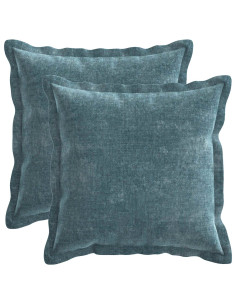 Federa 2 pcs HOUTEN Blu 50 x 50 cm Tessuto Chenille
