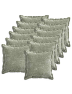 Federa 12 pcs HOUTEN Verde 50 x 50 cm Tessuto Chenille