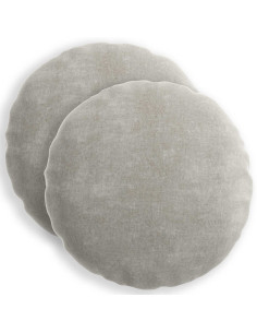 Federa 2 pcs HEERLEN Grigio Chiaro Ø 50 cm Tessuto Chenille