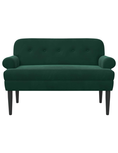 Loveseat con bottoni imbottiti Verde Scuro 120 x 66 x 78 cm