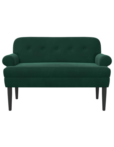 Loveseat con bottoni imbottiti Verde Scuro 120 x 66 x 78 cm