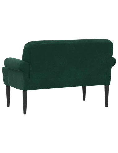 Loveseat con bottoni imbottiti Verde Scuro 120 x 66 x 78 cm