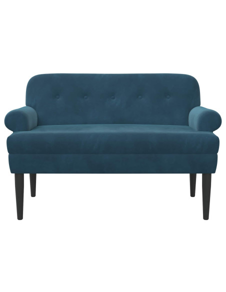 Loveseat con bottoni imbottiti Blu 120 x 66 x 78 cm Velluto