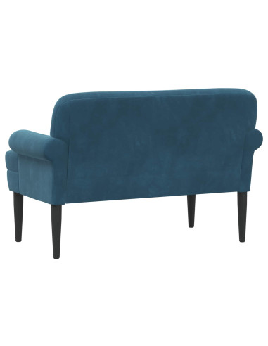Loveseat con bottoni imbottiti Blu 120 x 66 x 78 cm Velluto