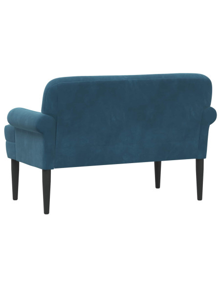 Loveseat con bottoni imbottiti Blu 120 x 66 x 78 cm Velluto