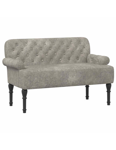 Loveseat con bottoni imbottiti Grigio Chiaro 120 x 65 x 78 cm