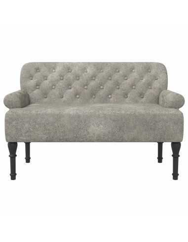 Loveseat con bottoni imbottiti Grigio Chiaro 120 x 65 x 78 cm