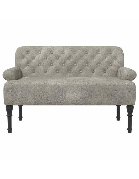 Loveseat con bottoni imbottiti Grigio Chiaro 120 x 65 x 78 cm