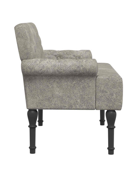 Loveseat con bottoni imbottiti Grigio Chiaro 120 x 65 x 78 cm