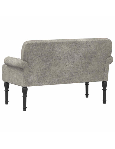 Loveseat con bottoni imbottiti Grigio Chiaro 120 x 65 x 78 cm