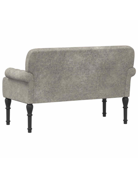 Loveseat con bottoni imbottiti Grigio Chiaro 120 x 65 x 78 cm