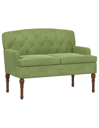 Loveseat con bottoni imbottiti Verde chiaro 111 x 65 x 79 cm
