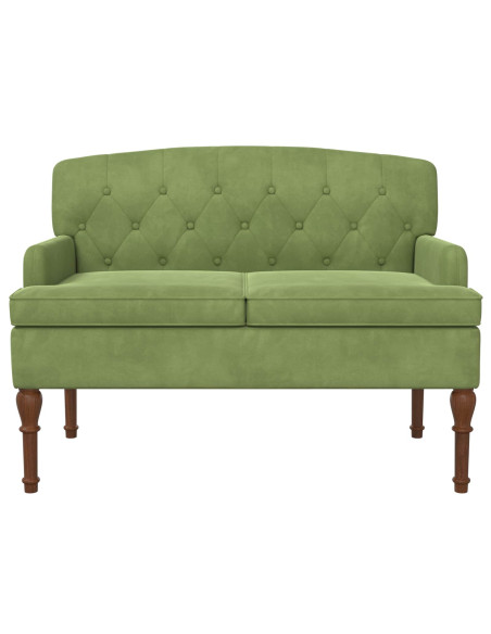 Loveseat con bottoni imbottiti Verde chiaro 111 x 65 x 79 cm