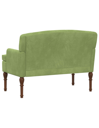Loveseat con bottoni imbottiti Verde chiaro 111 x 65 x 79 cm