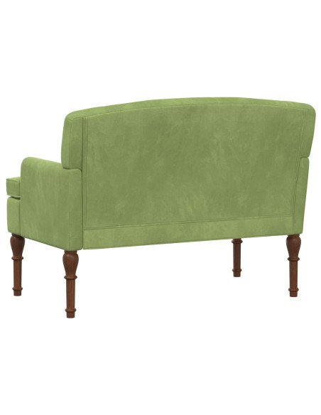 Loveseat con bottoni imbottiti Verde chiaro 111 x 65 x 79 cm