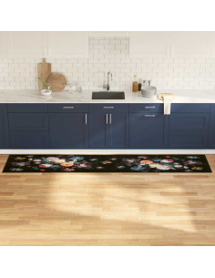 Tappeto da Cucina Nero 300 x 60 cm Velluto