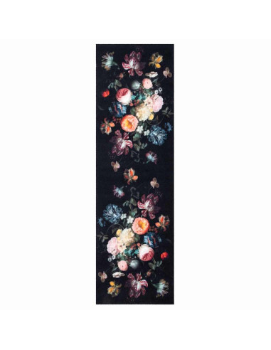 Tappeto da Cucina Nero 300 x 60 cm Velluto