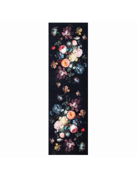 Tappeto da Cucina Nero 300 x 60 cm Velluto