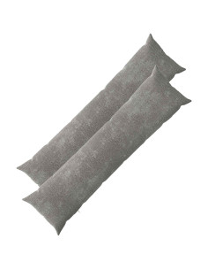 Federa 2 pcs HEERLEN Grigio Scuro 40 x 145 cm Tessuto Chenille