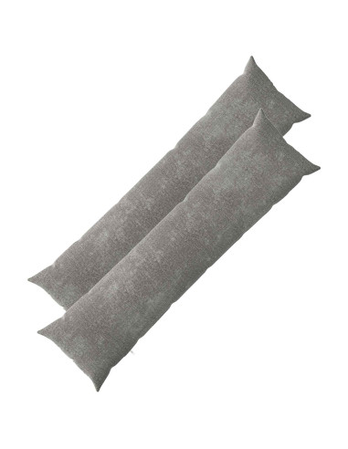Federa 2 pcs HEERLEN Grigio Scuro 40 x 145 cm Tessuto Chenille