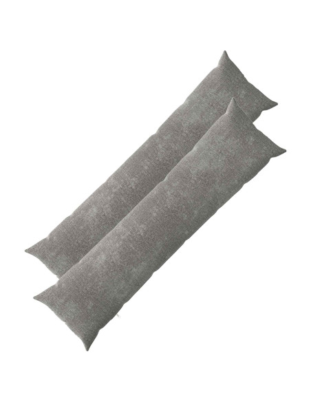 Federa 2 pcs HEERLEN Grigio Scuro 40 x 145 cm Tessuto Chenille