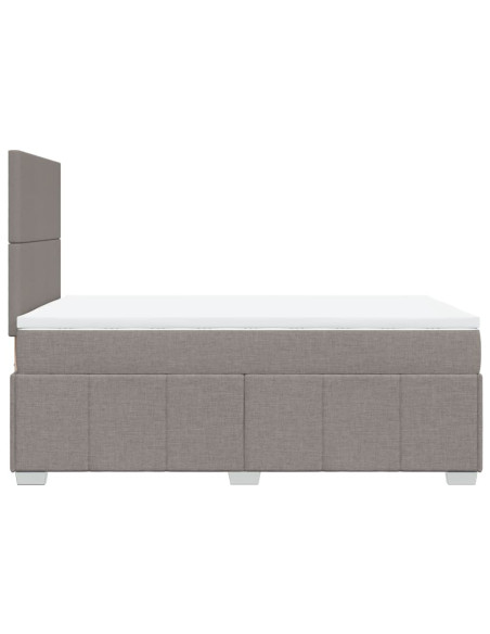 Giroletto a Molle con Materasso Tortora 120x200 cm in Tessuto