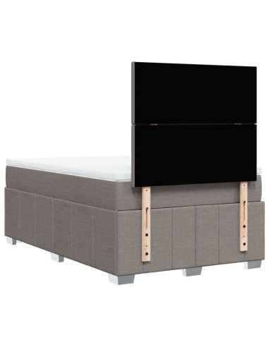 Giroletto a Molle con Materasso Tortora 120x200 cm in Tessuto