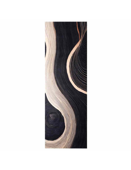 Tappeto da Cucina Nero 180 x 60 cm Velluto