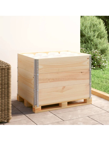 Collari per Pallet 3 pz 60x80 cm in Legno Massello di Pino