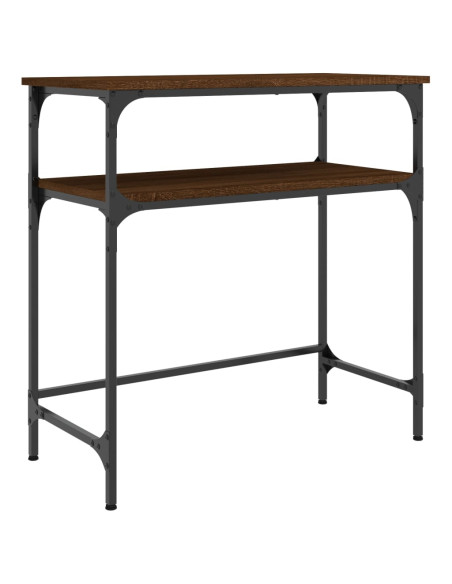 Tavolino Consolle Rovere Marrone 75x35,5x75cm Legno Multistrato