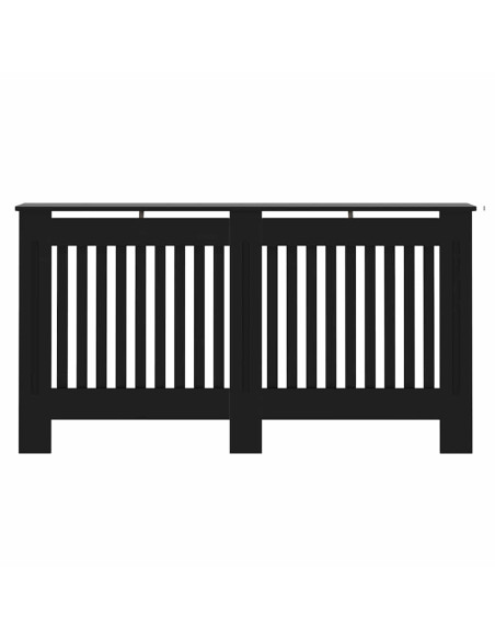 Copertura per radiatori 2 pcs Nero 152 x 19 x 81,5 cm