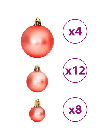 Palline di Natale 100 pz Rosa e Rosato 3 / 4 / 6 cm