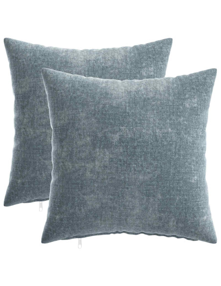 Federa 2 pcs HEERLEN Azzurro 40 x 40 cm Tessuto Chenille