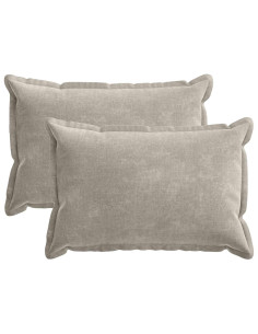 Federa 2 pcs HOUTEN Grigio Chiaro 50 x 75 cm Tessuto Chenille