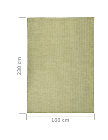 Tappeto da Esterni a Tessitura Piatta 160x230 cm Verde