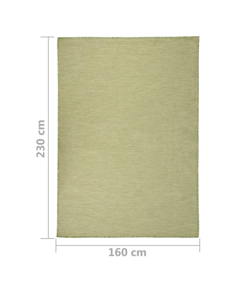 Tappeto da Esterni a Tessitura Piatta 160x230 cm Verde