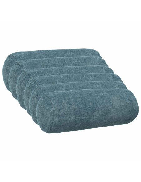 Federa 6 pcs HEERLEN Blu Ø 15 x 40 cm Tessuto Chenille