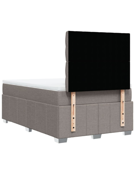 Giroletto a Molle con Materasso Tortora 120x200 cm in Tessuto