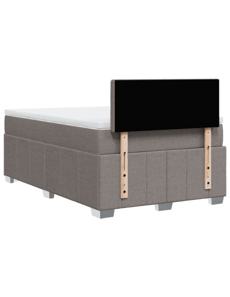 Giroletto a Molle con Materasso Tortora 120x200 cm in Tessuto
