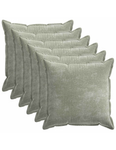 Federa 6 pcs HOUTEN Verde 70 x 70 cm Tessuto Chenille
