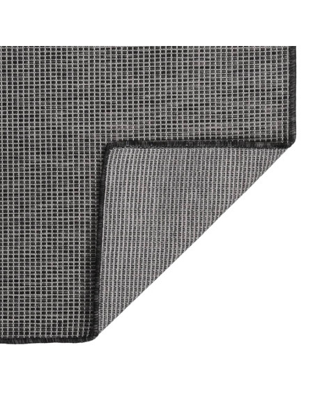 Tappeto da Esterni a Tessitura Piatta 120x170 cm Grigio