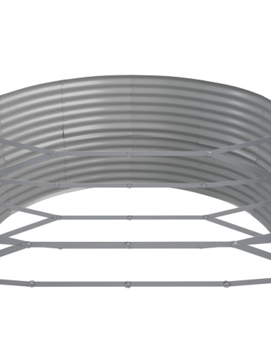 Letto Giardino Acciaio Verniciato a Polvere 584x140x68cm Grigio